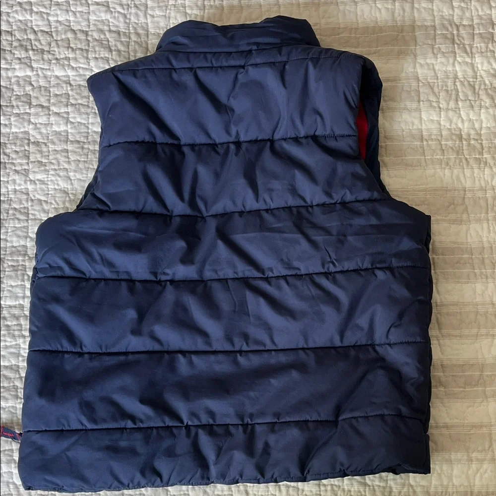 Kids Navy & Red lined Puffer Vest - Picture 4 of 4